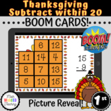 1st Grade Thanksgiving | Subtract within 20 | Picture Reve