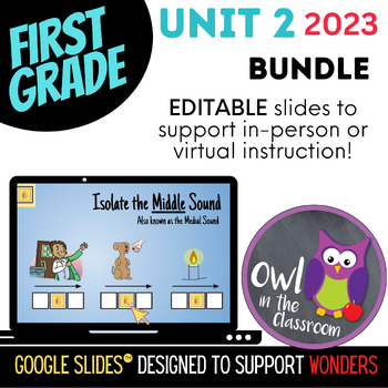 Preview of 1st Grade - UNIT 2 BUNDLE (Google Slides™) - Aligned w/ WONDERS 2023