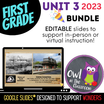 Preview of 1st Grade - UNIT 3 BUNDLE (Google Slides™) - Aligned w/ WONDERS 2023