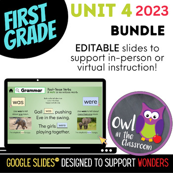 Preview of 1st Grade - UNIT 4 BUNDLE (Google Slides™) - Aligned w/ WONDERS 2023