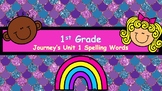 1st Grade Unit 1 Journey's Spelling Words-  Pink Mermaid Style!!