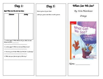 Preview of 1st Grade Unit 1 Week 2 Wonders Leveled Reader Brochures (all levels)