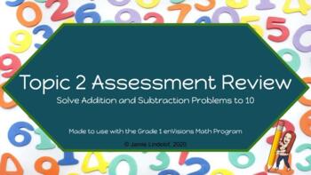 Preview of 1st Grade Unit 2 Assessment Review for enVision Math