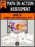 1st Grade Unit 2 Math Assessment:  Addition and Subtractio