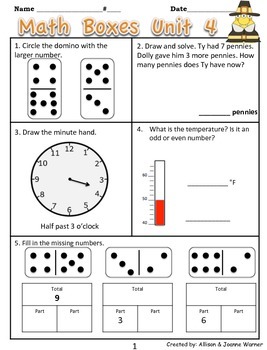 1st grade unit 4 review everyday math measurement and