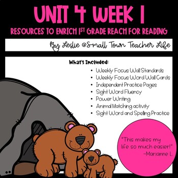 Preview of 1st Grade Unit 4 Week 1 Resources Aligned with Reach for Reading- Tons of Pages!