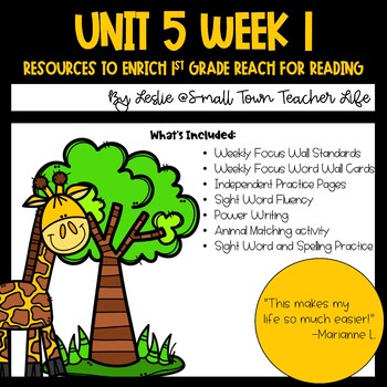 Preview of 1st Grade Unit 5 Week 1 Resources Aligned with Reach for Reading- Tons of Pages!