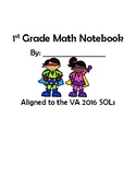 1st Grade VA Math Interactive Notebook 2016 Standards