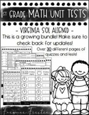 1st Grade VA SOL Aligned Math Tests Bundle