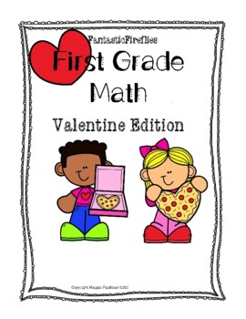 Preview of 1st Grade Valentine Math Packet 11 pages