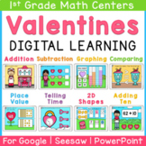 1st Grade Valentine's Day Digital Math Centers | Seesaw | 
