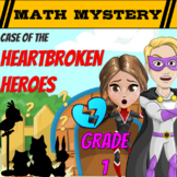 1st Grade Valentine's Day Math Mystery Math Worksheets Pri