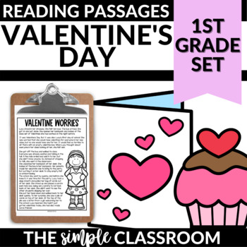Preview of 1st Grade Valentine's Day Reading Comprehension Passages