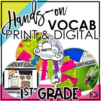 Preview of 1st Grade Hands-on Vocabulary for the YEAR with Digital Activities and Games