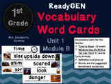 1st Grade Vocabulary Cards ReadyGEN Unit 1 Module B
