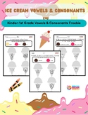 Preview of 1st Grade Vowel Teams and Diphthongs Ice Cream Coloring book Phonic Skills