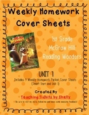 Reading Wonders - 1st Grade Weekly Homework Cover Sheets