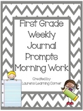 1st Grade Weekly Journal Prompts - Morning Work