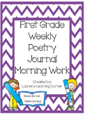 1st Grade Weekly Poetry Journal - Morning Work