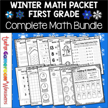 Preview of 1st Grade Winter Math Bundle - Common Core Aligned!