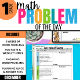 1st Grade Winter Word Problem of the Day December Daily Ma