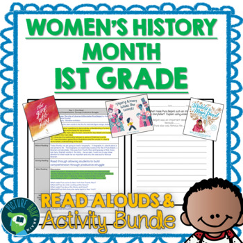 Preview of 1st Grade Women's History Month Read Aloud and Google Activities Bundle