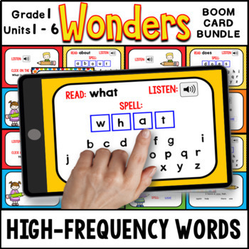 Preview of 1st Grade Wonders 2023 - High Frequency Words Activities - Boom Card Bundle