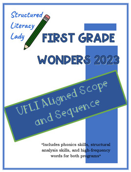 Preview of 1st Grade Wonders 2023 and UFLI Combined Scope and Sequence