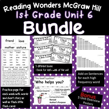 Preview of 1st Grade Wonders Compatible Reading Bundle for Unit 6