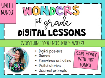 Preview of 1st Grade Wonders Digital Activities Unit 1 *BUNDLE*