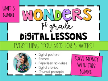 Preview of 1st Grade Wonders Digital Activities Unit 5 *BUNDLE*