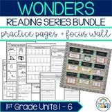 1st Grade Wonders Focus Wall, Practice Pages & Worksheets 