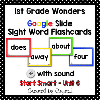 Preview of 1st Grade Wonders Google Slide Sight/High Frequency Word Flashcards 