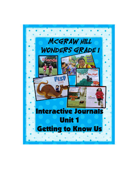 Preview of 1st Grade Wonders Interactive Notebook Unit 1 Getting to Know Us