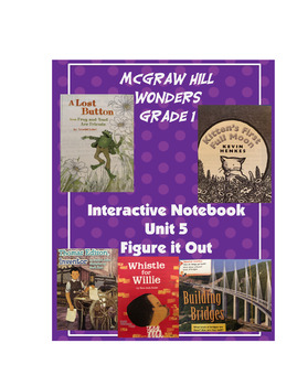 Preview of 1st Grade Wonders Interactive Notebook Unit 5 - Figure it Out