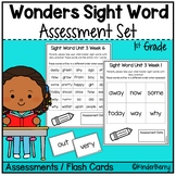 1st Grade Wonders Sight Word Assessment Set & Flash Cards