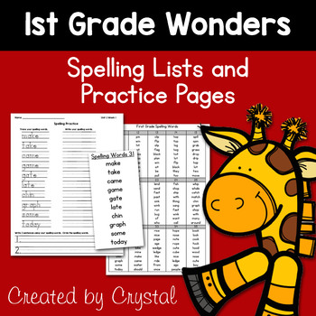 1st Grade Wonders Spelling Lists and Practice by Created by Crystal