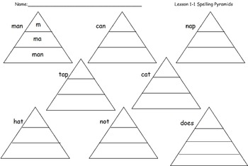 1st Grade Wonders Spelling Pyramids by ChristineMartin17 TpT