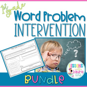 Preview of Special Education Math Word Problems Progress Monitoring Intervention BUNDLE