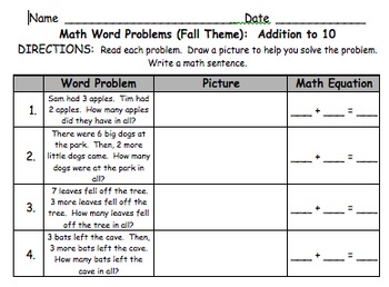 Preview of 1st Grade Word Problems GALORE!