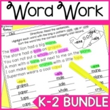Phonics Worksheets for 1st Grade Word Work Review or Glow 