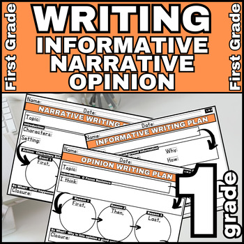 Preview of 1st Grade Writing Bundle Informative, Narrative, Opinion Handwriting Booklets