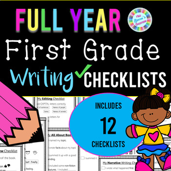 Preview of 1st Grade Writing Checklists BUNDLE - Narrative, Informational, Editing, & MORE!
