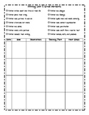 1st Grade Writing Conference Forms