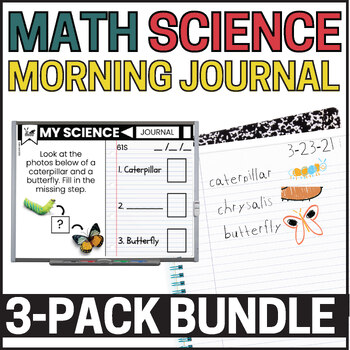Preview of 1st Grade Writing Prompts Bundle - 1st Grade Math - Science - Morning Prompts
