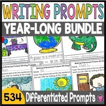 Preview of 1st Grade Picture Writing Prompts - Kindergarten Picture Prompts for Writing