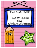 1st Grade Writing Authors as Mentors Charts & Teaching Points
