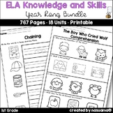 1st Grade Year Long Knowledge and Skills Worksheets BUNDLE
