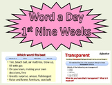 WORD A DAY 1st Nine Weeks Vocabulary, Parts of Speech, Rea