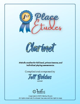 Preview of 1st Place Etudes - Clarinet-Bass Clar. Book